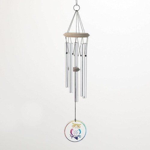Woodstock wind chime owl - owl, glass